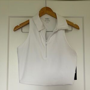 Active by Abercrombie YBP Cropped White Athletic Tank